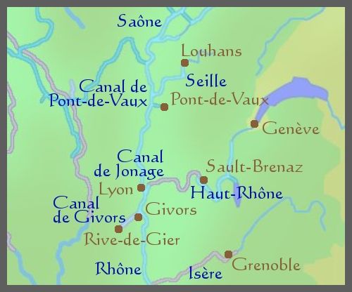 Carte Rhône-Saône